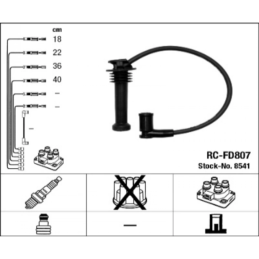 BUJI KABLOSU TAKIM FOCUS/C-MAX/FIESTA/MONDEO/B-MAX/MAZDA 2/VOLVO C30-S40-V50 1,4-1,6 BENZ 98-
