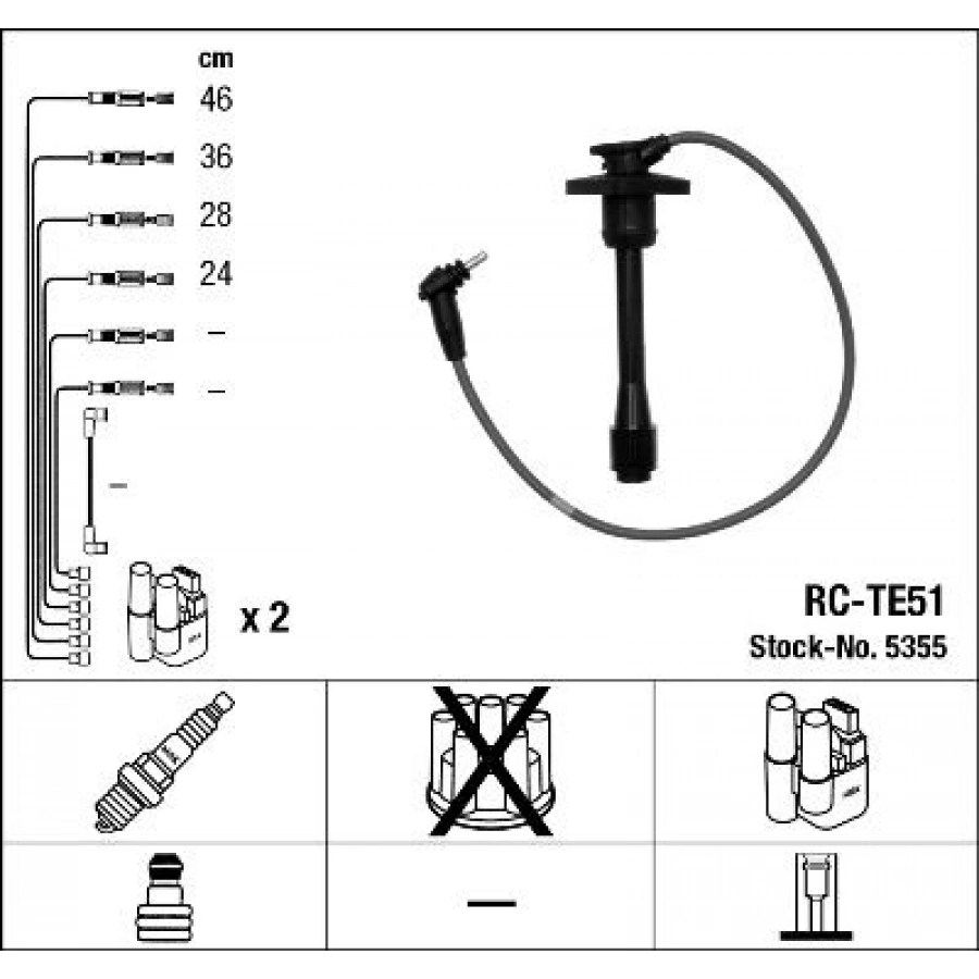 BUJİ KABLOSU TOYOTA COROLLA AE100-AE101 KARBÜRATÖRLÜ 1,3 (ÖZEL LPG SERİ /MAVİ SİLİKON/PERFORMANS TİP) (NGK5383)
