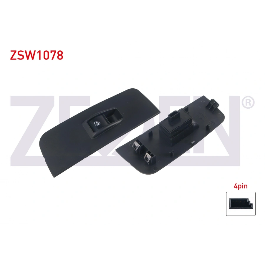 CAM ACMA ANAHTARI TEKLI CERCEVELI YESIL ISIK 4 PIN FIAT LINEA 2007-/ PALIO 1996-2005