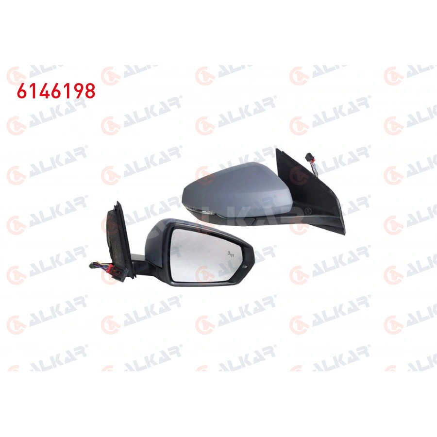 DIS DIKIZ AYNASI SAG ELEKTRIKLI ISITMALI ASTARLI OTOMATIK KATLANIR SINYALLI HAFIZALI KOR NOKTALI 14 PIN VOLKSWAGEN POLO (AW1, BZ1) 2017- (A1)