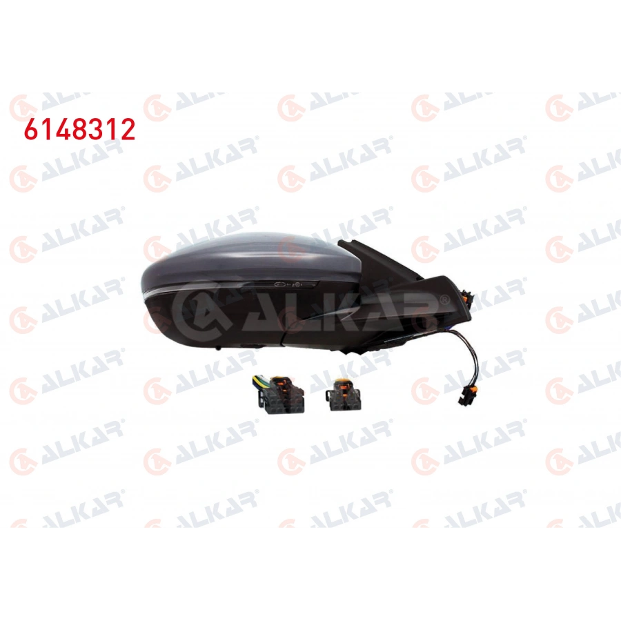 DIS DIKIZ AYNASI SAG ELEKTRIKLI ISITMALI ASTARLI OTOMATIK KATLANIR SINYALLI ISI SENSORLU ALT AYDINLATMALI LEDLI KOR NOKTALI 14 PIN OPEL CORSA F 2019- / PEUGEOT 208 II 2019-