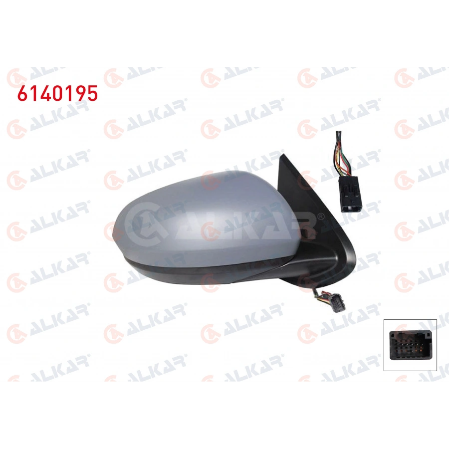 DIS DIKIZ AYNASI SAG ELEKTRIKLI ISITMALI ASTARLI SENSORLU 7 PIN DACIA DUSTER 2017- (A1)