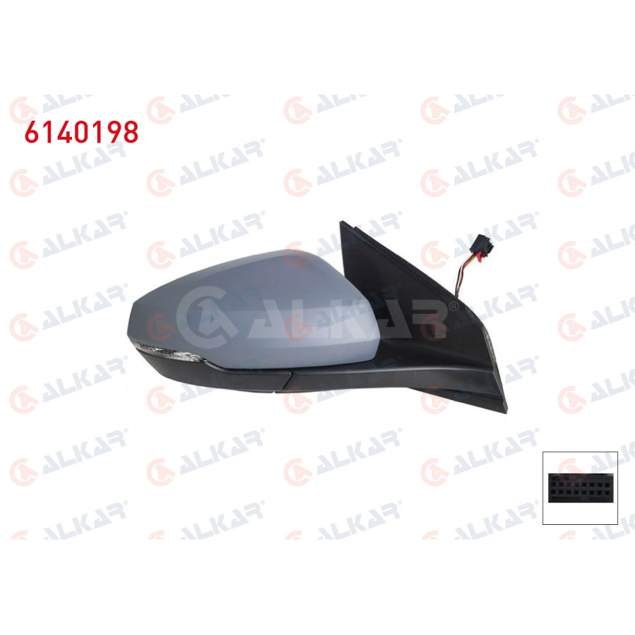 DIS DIKIZ AYNASI SAG ELEKTRIKLI ISITMALI ASTARLI SINYALLI 6 PIN VOLKSWAGEN POLO (AW1, BZ1) 2017-2021 (A1)