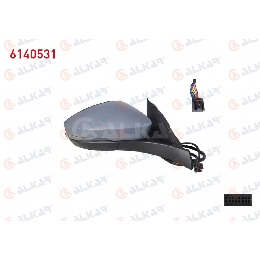 DIS DIKIZ AYNASI SAG ELEKTRIKLI ISITMALI ASTARLI SINYALLI 6 PIN VOLKSWAGEN T-ROC (A11) 2017- (A1)