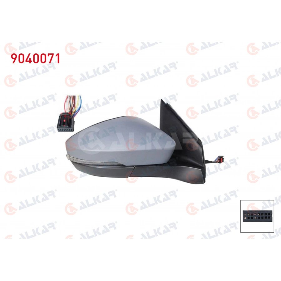 DIS DIKIZ AYNASI SAG ELEKTRIKLI ISITMALI ASTARLI SINYALLI 8 PIN VOLKSWAGEN T-CROSS 2018- (A1)