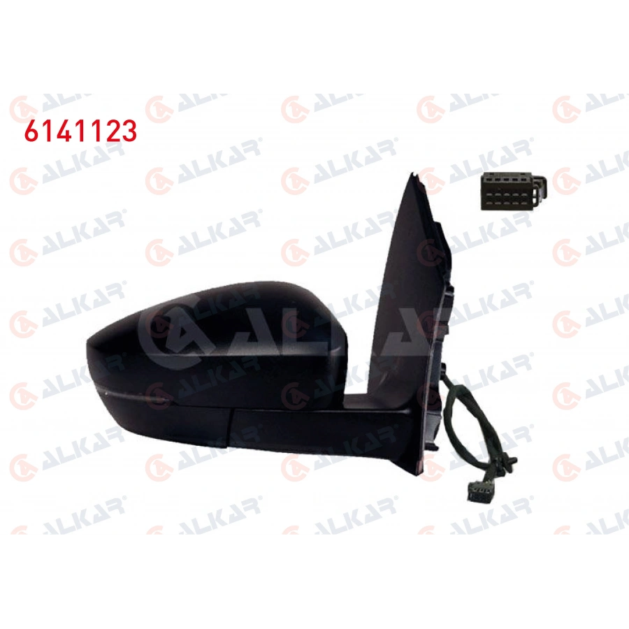 DIS DIKIZ AYNASI SAG ELEKTRIKLI ISITMALI SINYALLI DIKDORTGEN SOKETLI 6 PIN VOLKSWAGEN POLO (6R1, 6C1) 2010-2017 (A1)