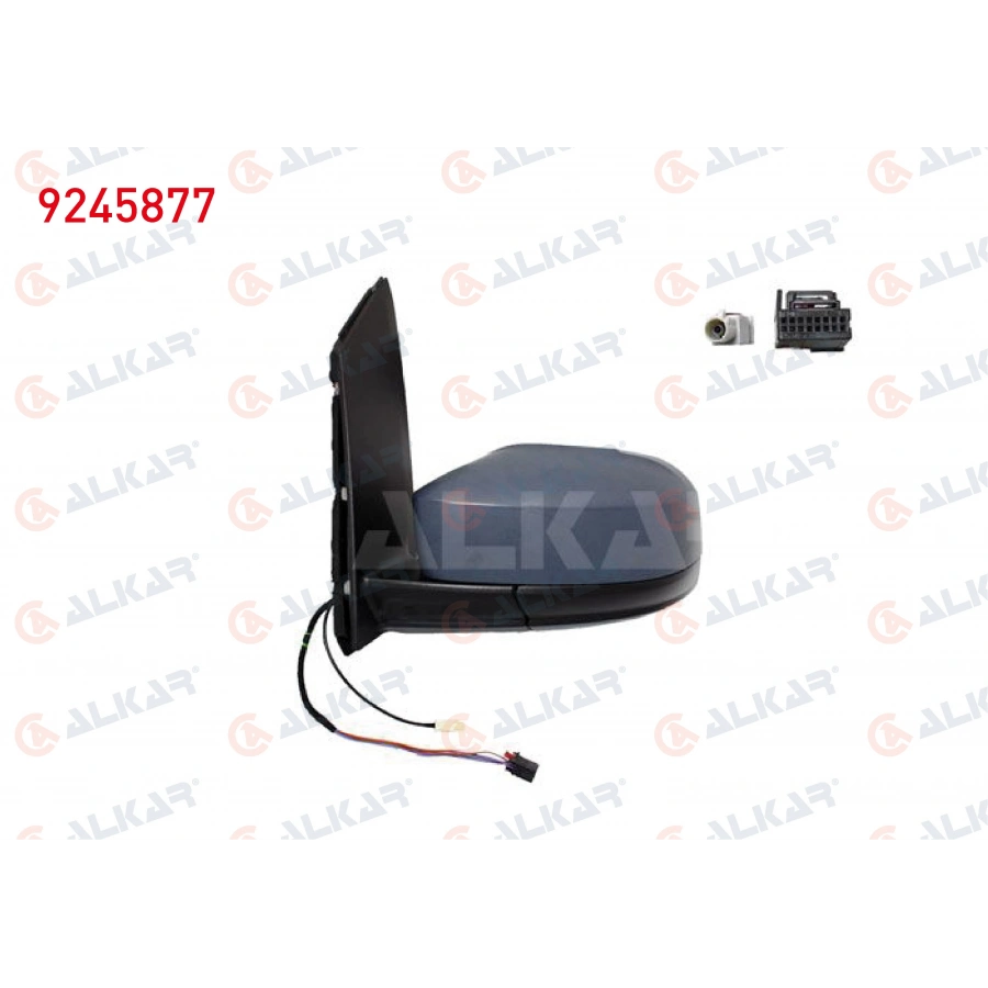 DIS DIKIZ AYNASI SOL ASTARLI KATLANIR ANTENLI ISITMALI ELEKTRIKLI 7 PIN VOLKSWAGEN CADDY 2015-2020 (A1)