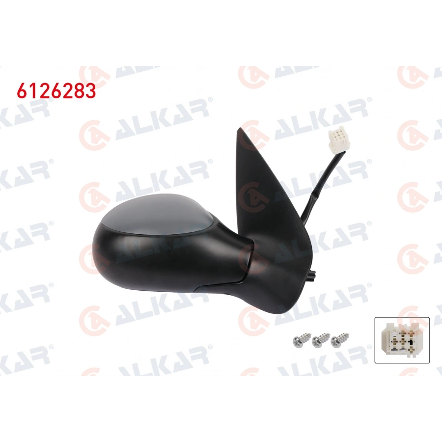 DIS DIKIZ AYNASI SAG ELEKTRIKLI ISITMALI ASTARLI 5 PIN PEUGEOT 206 (2A/C) 1998-