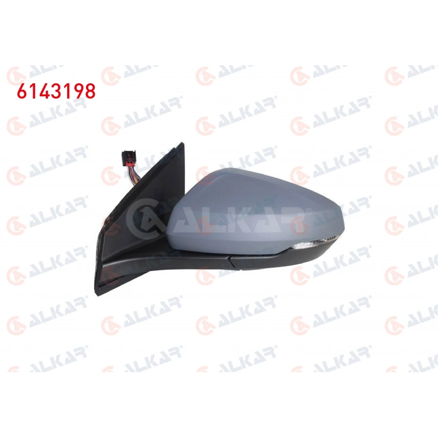 DIS DIKIZ AYNASI SOL ELEKTRIKLI ASFERIK ISITMALI ASTARLI OTOMATIK KATLANIR SINYALLI 8 PIN VOLKSWAGEN POLO (AW1, BZ1) 2017- (A1)