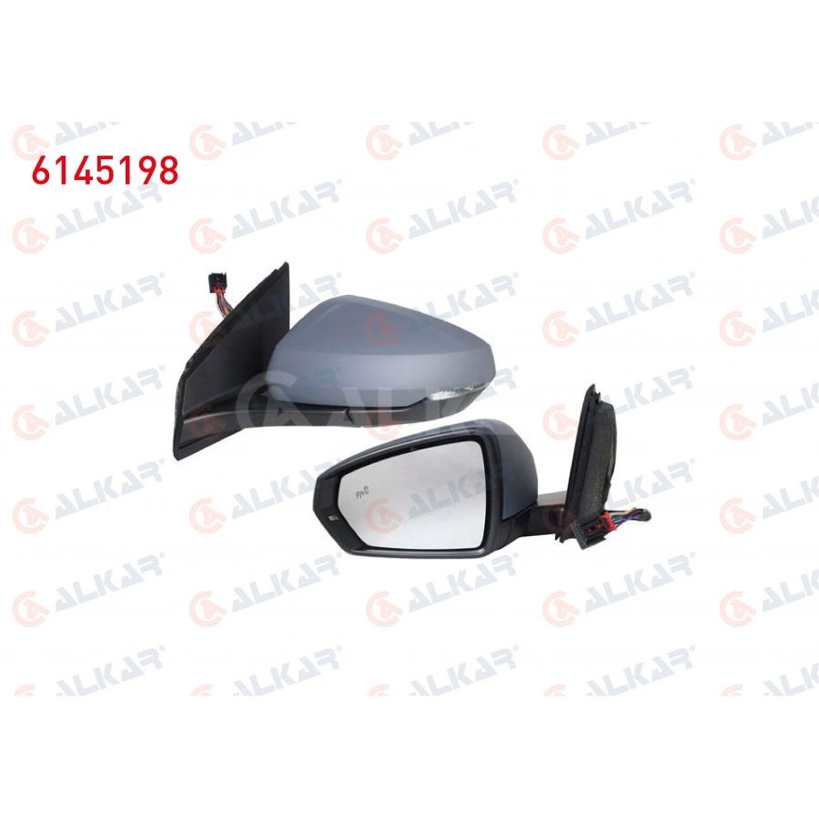 DIS DIKIZ AYNASI SOL ELEKTRIKLI ASFERIK ISITMALI ASTARLI OTOMATIK KATLANIR SINYALLI KOR NOKTALI 10 PIN VOLKSWAGEN POLO (AW1, BZ1) 2017- (A1)