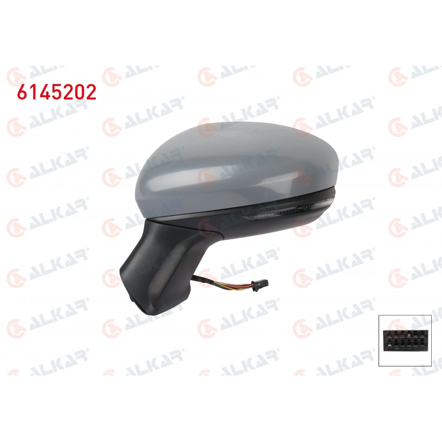 DIS DIKIZ AYNASI SOL ELEKTRIKLI ASFERIK ISITMALI ASTARLI OTOMATIK KATLANIR SINYALLI SENSORLU LED KOR NOKTALI 10 PIN RENAULT CAPTUR II 2020-