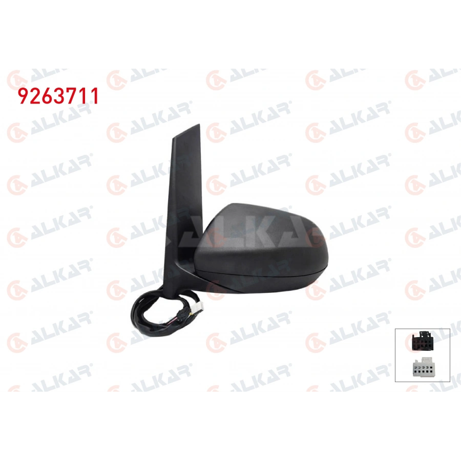 DIS DIKIZ AYNASI SOL ELEKTRIKLI ASFERIK ISITMALI OTOMATIK KATLANIR ALT AYDINLATMALI KOR NOKTALI 12 PIN MERCEDES VITO (W447) 2014- (A1)