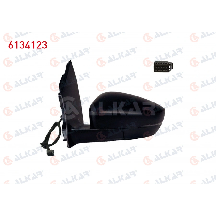 DIS DIKIZ AYNASI SOL ELEKTRIKLI ASFERIK ISITMALI SINYALLI DIKDORTGEN SOKETLI 6 PIN VOLKSWAGEN POLO (6R1, 6C1) 2010-2017 (A1)