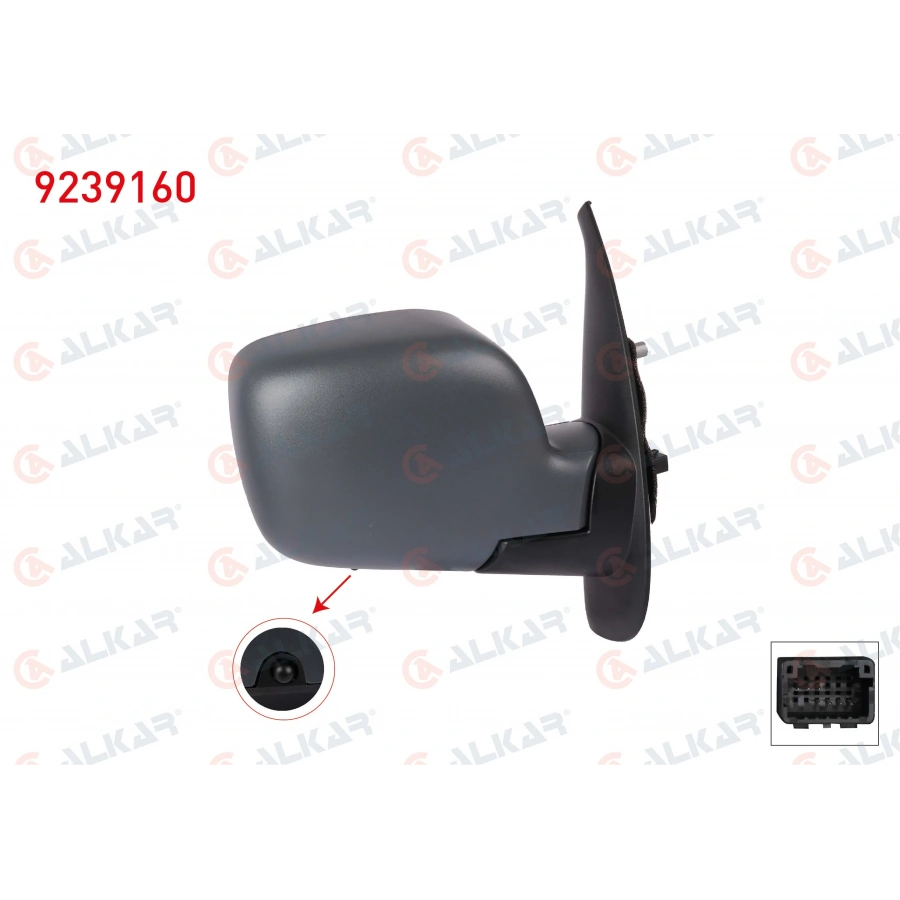 DIS DIKIZ AYNASI SOL ELEKTRIKLI ISITMALI (5 PIN) RENAULT KANGOO 2008-2012 (A1)