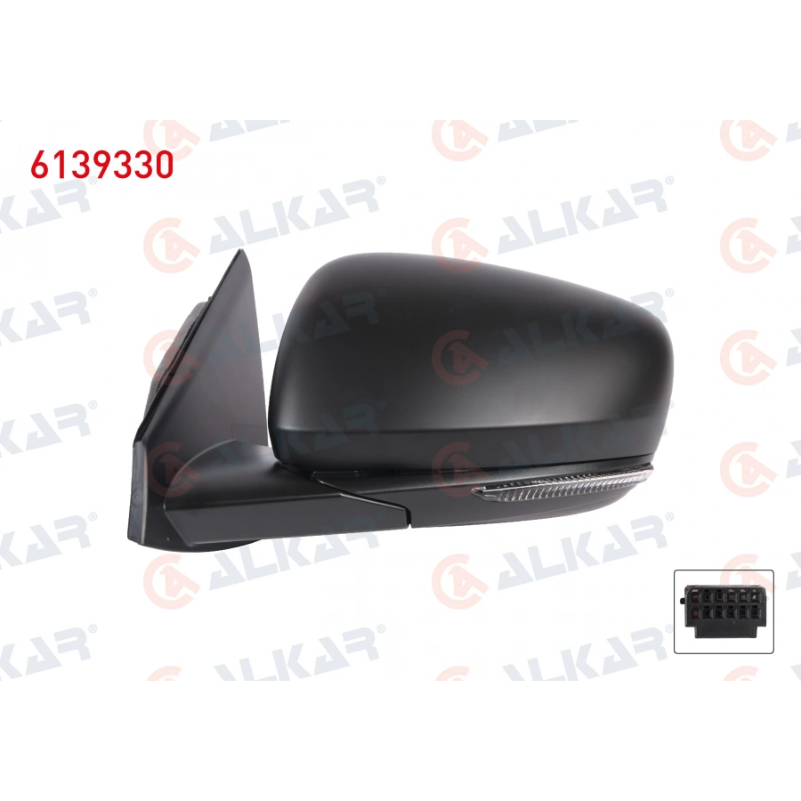 DIS DIKIZ AYNASI SOL ELEKTRIKLI ISITMALI ASFERIK ASTARLI SINYALLI 7 PIN RENAULT KADJAR 2015- (A1)