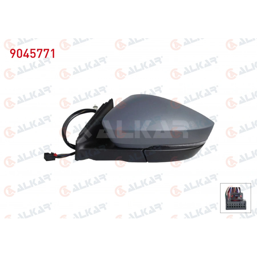 DIS DIKIZ AYNASI SAG ELEKTRIKLI ISITMALI ASTARLI OTOMATIK KATLANIR SINYALLI ALT AYDINLATMALI HAFIZALI 15 PIN SKODA KAROQ 2017-