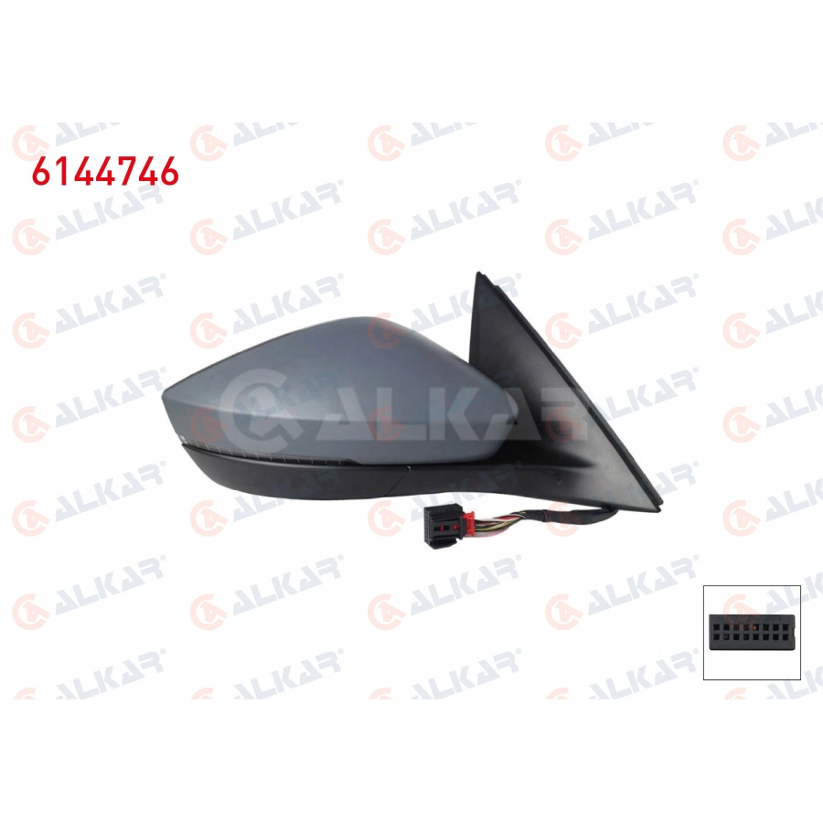 DIS DIKIZ AYNASI SAG ELEKTRIKLI ISITMALI ASTARLI OTOMATIK KATLANIR SINYALLI LED 8 PIN SKODA SCALA/KAMIQ 2019-