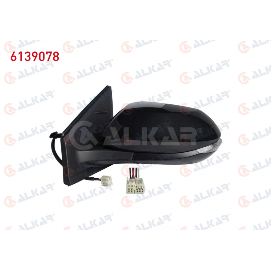 DIS DIKIZ AYNASI SOL ELEKTRIKLI ISITMALI ASTARLI SINYALLI 6 PIN TOYOTA YARIS 2020-