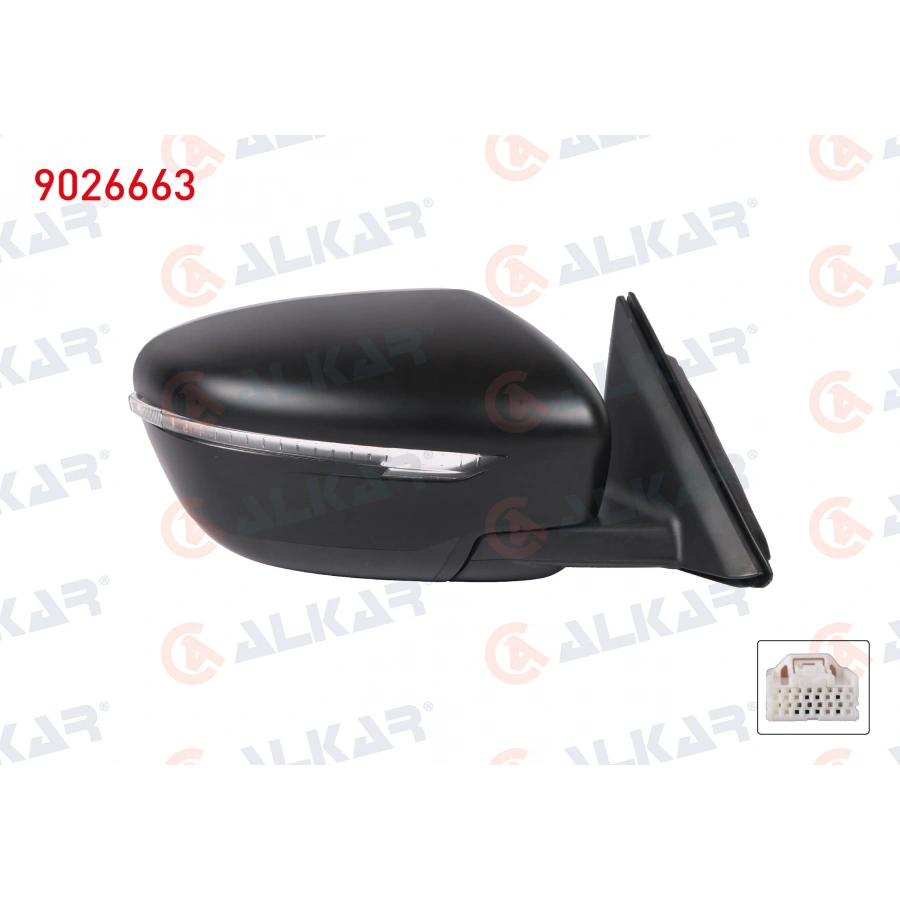 DIS DIKIZ AYNASI SAG ELEKTRIKLI ISITMALI ASTARLI SINYALLI 7 PIN NISSAN X-TRAIL 2014-