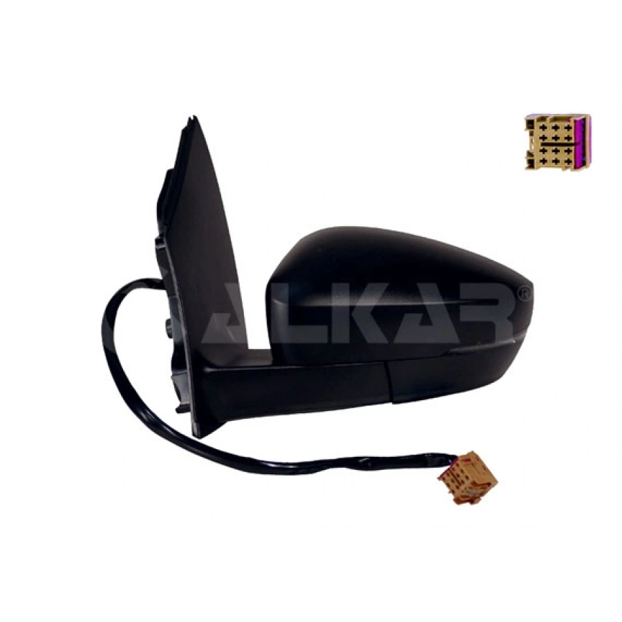 DIS DIKIZ AYNASI SOL ELEKTRIKLI ISITMALI SINYALLI 6 PIN DIKDORTGEN SOKET ASFERIK VOLKSWAGEN POLO (6R) 2009-