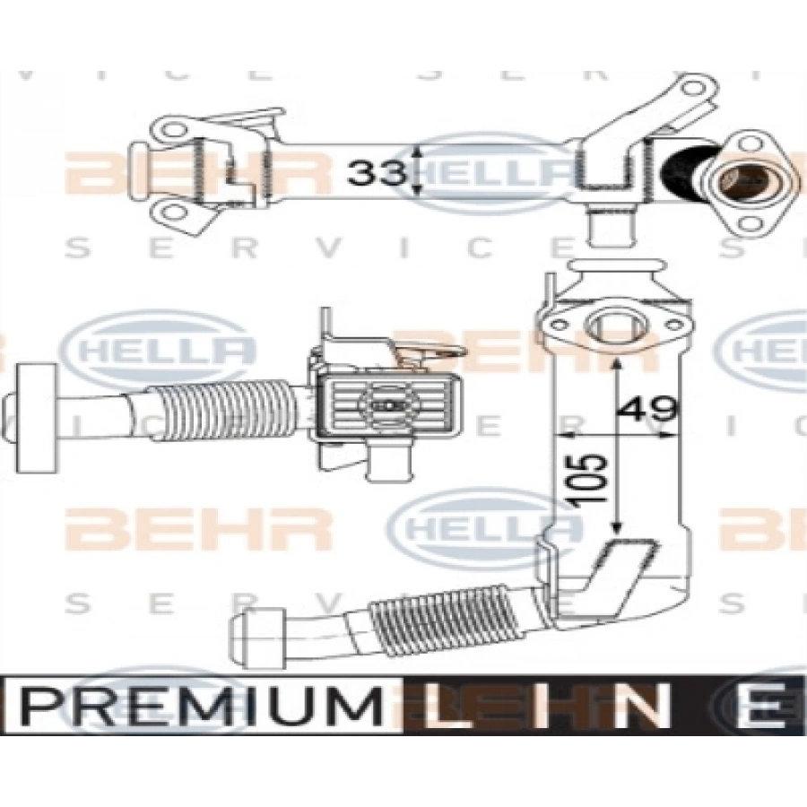 EGZOS RADYATÖRÜ E46-87-90-91-92-93-60-61-65-66-X3 E83-X3 E83 LCI M47N-M57N-M57N2 04-11