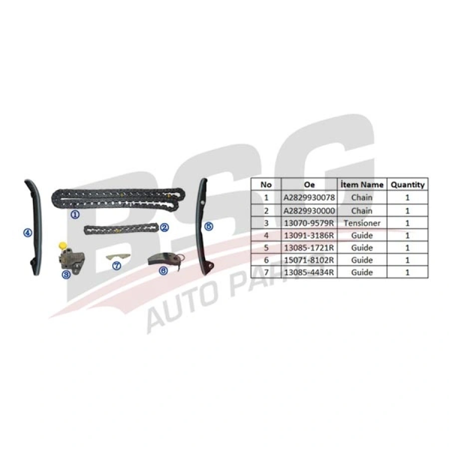 EKSANTRIK ZINCIR SETI (7 PARÇA) MEGANE IV CLIO V CAPTUR KADJAR TALISMAN 1.3 TCE 18-
