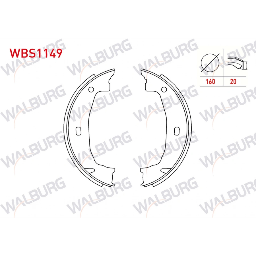 EL FREN BALATA ARKA 160X20 BMW 1 SERISI (E81) 2004-2012 -/ 1 SERISI (F20) 2012-2019 / 3 SERISI (E46) 1998-2005