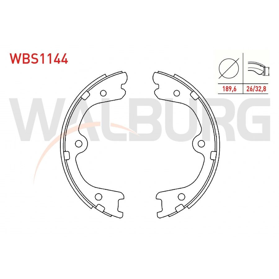 EL FREN BALATASI ARKA 190X32mm NISSAN NAVARA (D40) 2005-2015/ PATHFINDER (R51) 2005-/ MERCEDES X SERISI (470) X220d 2017-/ HONDA CR-V IV 2012-