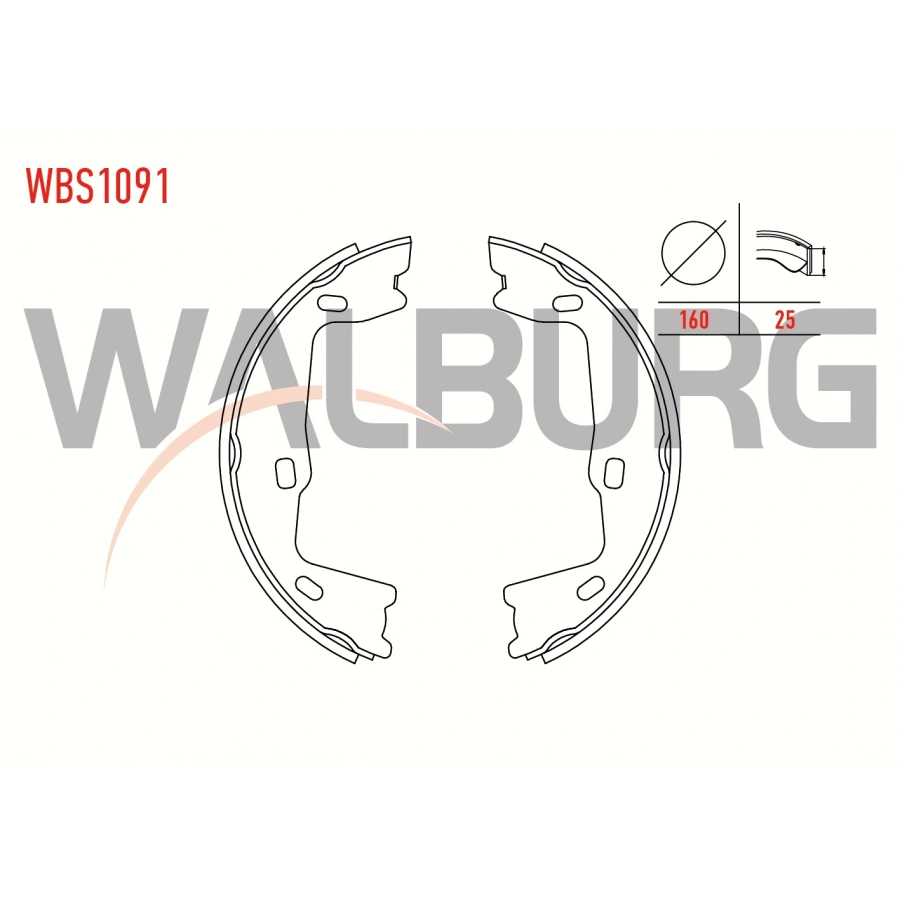 EL FREN BALATASI OPEL VECTRA B 1.6i 160X25 mm 1995-2003/ASTRA G (F69) 1.6 16v 1998-2005/VECTRA B 1.8i 16v 1995-2003/VECTRA A 1.6 1988-1995/VECTRA B 2.0i 1995-2003/VECTRA A 2.0 1988-1995