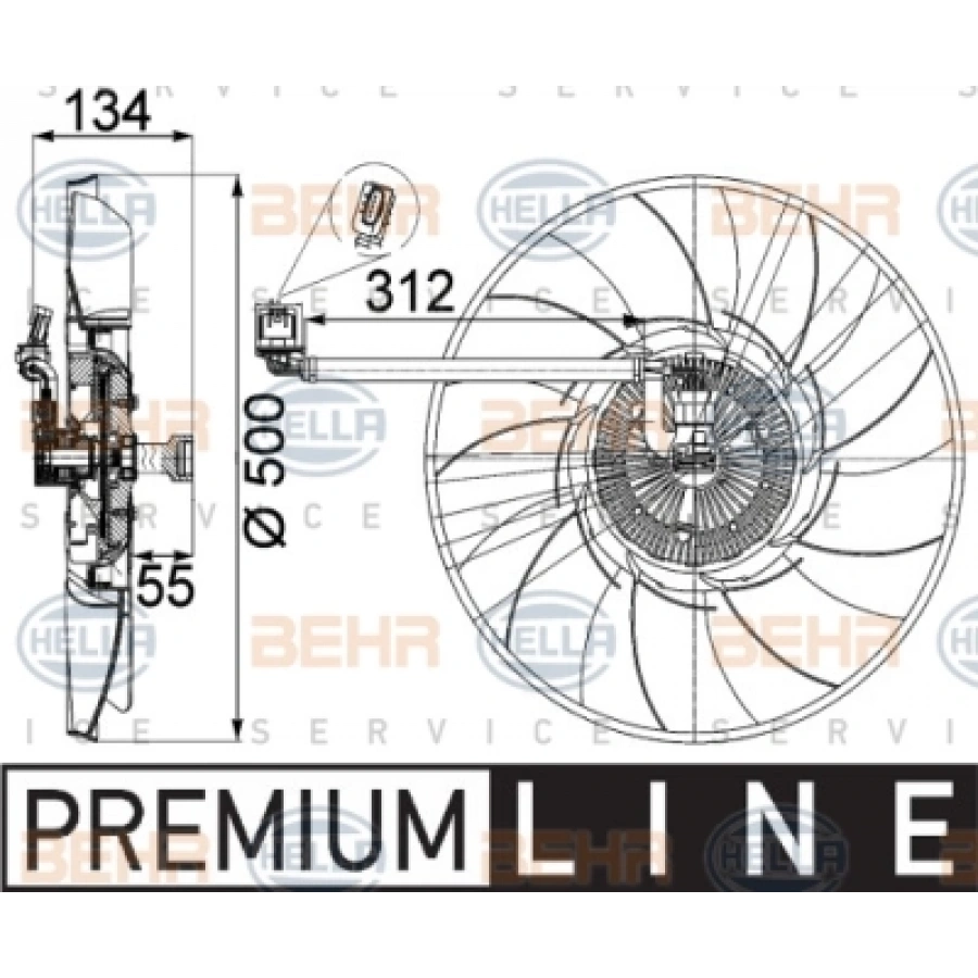 FAN GRUBU 200x760x775 LAND ROVER RANGE ROVER 2.7 TD 03-09