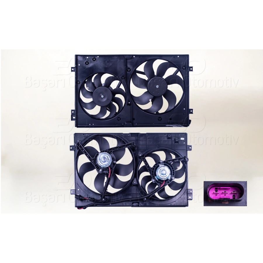 FAN MOTORU DAVLUMBAZLI (345 MM-290 MM-3 FIS-3 FIS) VW GOLF4 BORA AUDI A3 TT SEAT LEON TOLEDO SKODA OCTAVIA 1 1.4 1.6 1.8 1.8 T1.9 TDI 2.0 2.3 V5 98 >