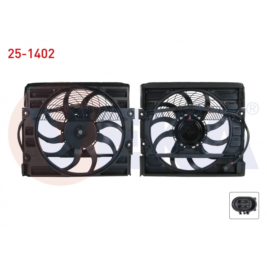 FAN MOTORU DAVLUMBAZLI (400MM-4FIS-200W-10KANAT) BMW E38 400W 96-98
