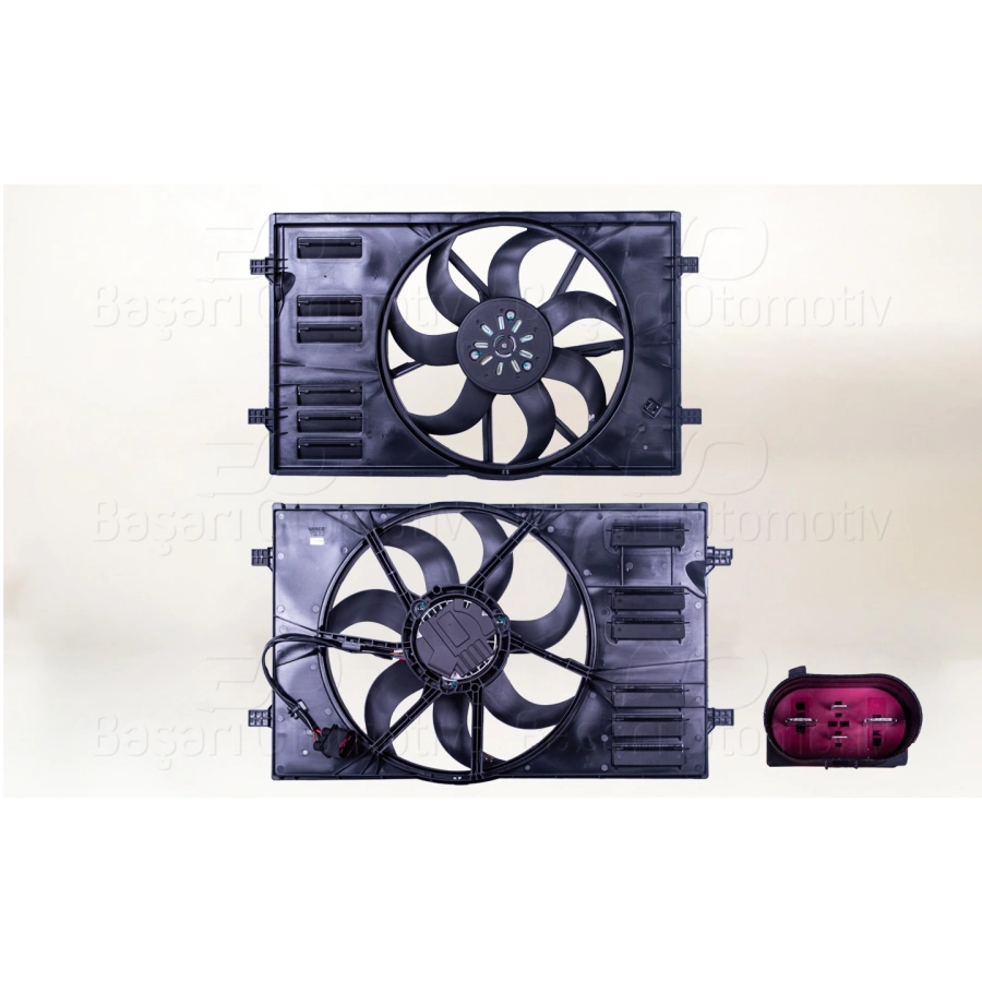 FAN MOTORU DAVLUMBAZLI (410 MM-4 FIS-7 KANAT-450W) AUDI A3 Q2 SEAT ATECA LEON SKODA KAROQ KODIAQ OCTAVIA SUPERB VW ARTEON GOLF7 7.5 PASSAT TIGUAN 1.0 TSI 1.0 TFSI 1.2 TSI 1.2 TFSI 1.4 TSI 1.4 TFSI 1.5 TSI 1.5 TFSI 1.6 TDI 2.0 TDI 13 >