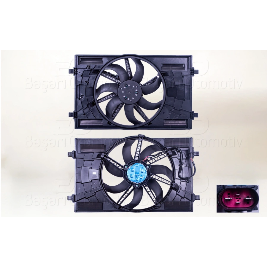 FAN MOTORU DAVLUMBAZLI (410 MM-4 FIS-7 KANAT-450W) AUDI A3 Q2 SEAT ATECA LEON SKODA KAROQ KODIAQ OCTAVIA SUPERB VW ARTEON GOLF7 7.5 PASSAT TIGUAN 1.0 TSI 1.0 TFSI 1.2 TSI 1.2 TFSI 1.4 TSI 1.4 TFSI 1.5 TSI 1.5 TFSI 1.6 TDI 2.0 TDI 13 >