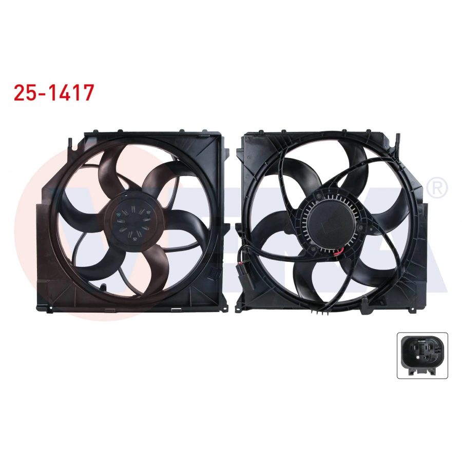 FAN MOTORU DAVLUMBAZLI TEKLI (400W) BMW X3 (E83) 2.0 D - 2.0 D xDrive - 2.5 - 3.0i 2004-2010