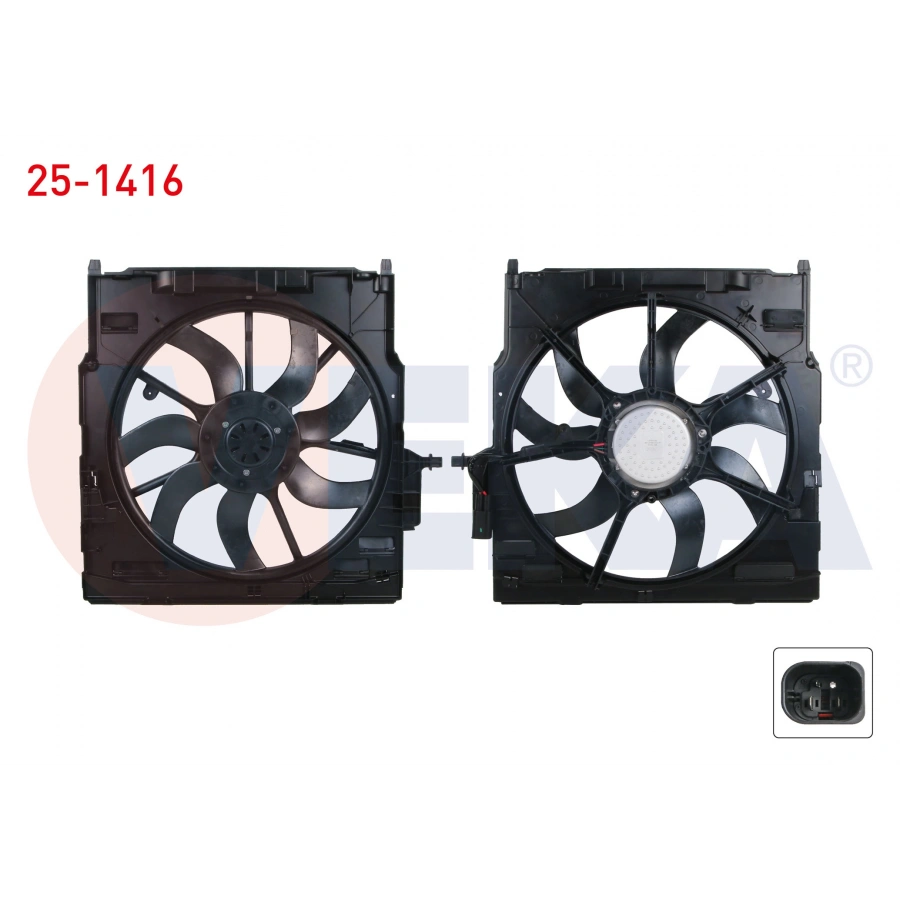 FAN MOTORU DAVLUMBAZLI TEKLI (600W) BMW X5 (E70) 3.0 D - 3.5 XD - 4.0 D 2007-2012/ X5 (F15,F85) 2.5 D - 3.0 D - 4.0 e 2014-/ X6 (E71,E72) 3.0 D - 3.5 D - 4.0 D 2008-
