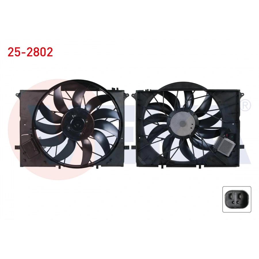 FAN MOTORU DAVLUMBAZLI TEKLI (850W) (4 FISLI) MERCEDES S SERISI (W220) S 320 - S 320 CDI - S 350 - S 400 CDI - S 500 - S 600 1998-2005