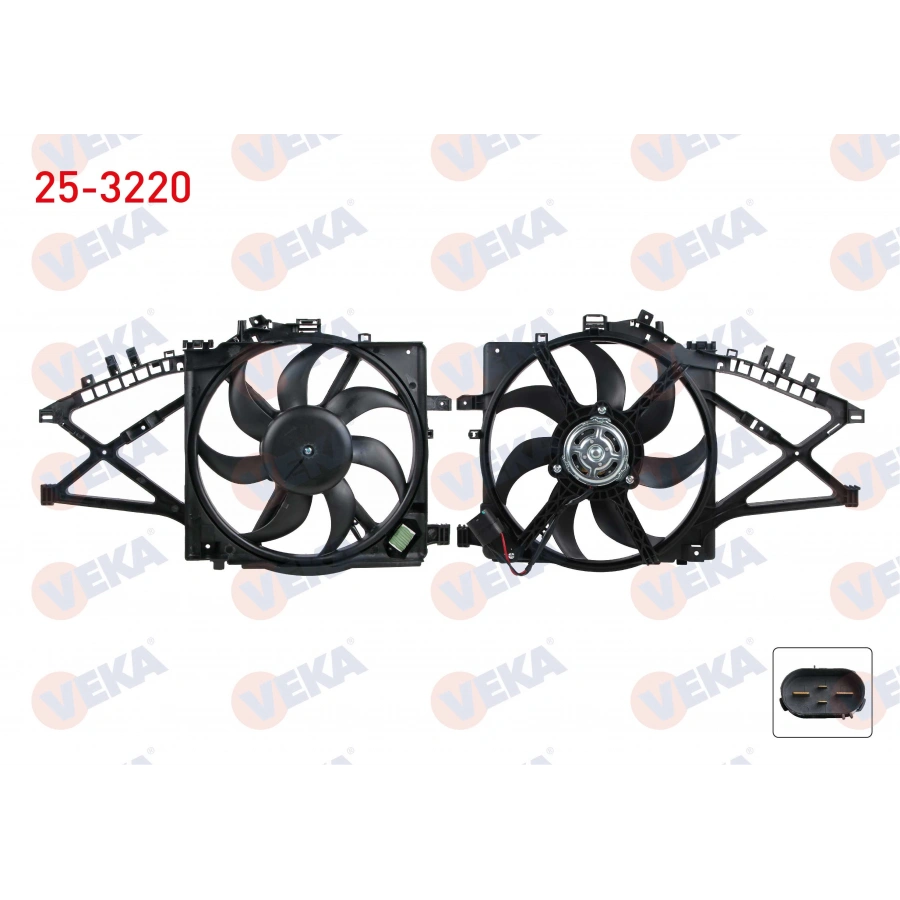 FAN MOTORU DAVLUMBAZLI TEKLI FAN (4 FISLI) OPEL CORSA C 1.3 CDTI AC + 2004-2006