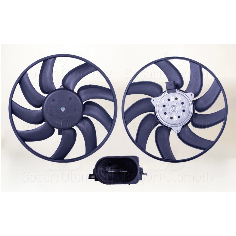 FAN MOTORU DAVLUMBAZSIZ (350 MM-2 FIS-9 KANAT) AUDI A4 A5 A6 2.0TDI 08 >