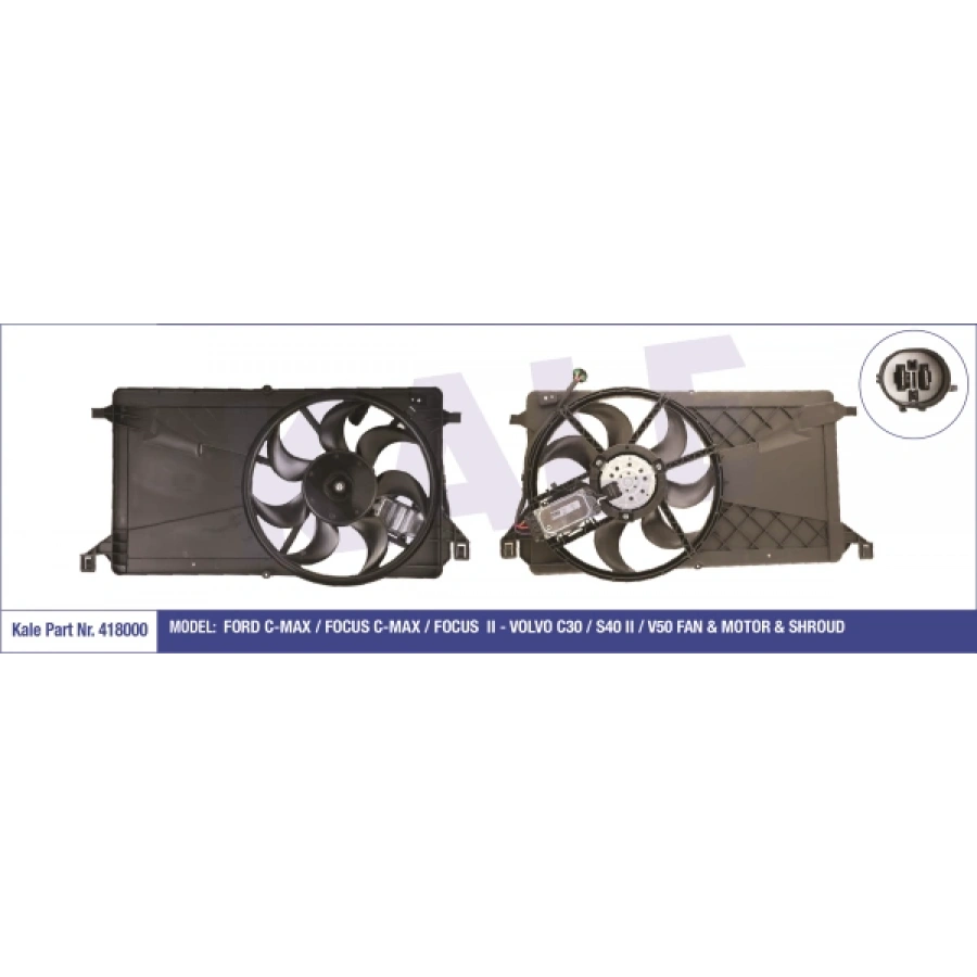 FAN MOTORU KOMPLE/0130307142 FOCUS/C-MAX/S40/V50 1,6 TDCI 03-11