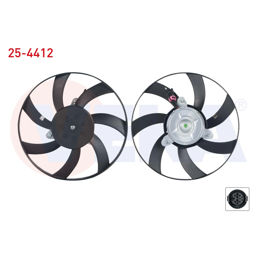 FAN MOTORU (MOTOR+PERVANE) SU RADYATORU VOLKSWAGEN POLO CLASSIC (6KV2) 1.4 CAP 300mm 1995-2001