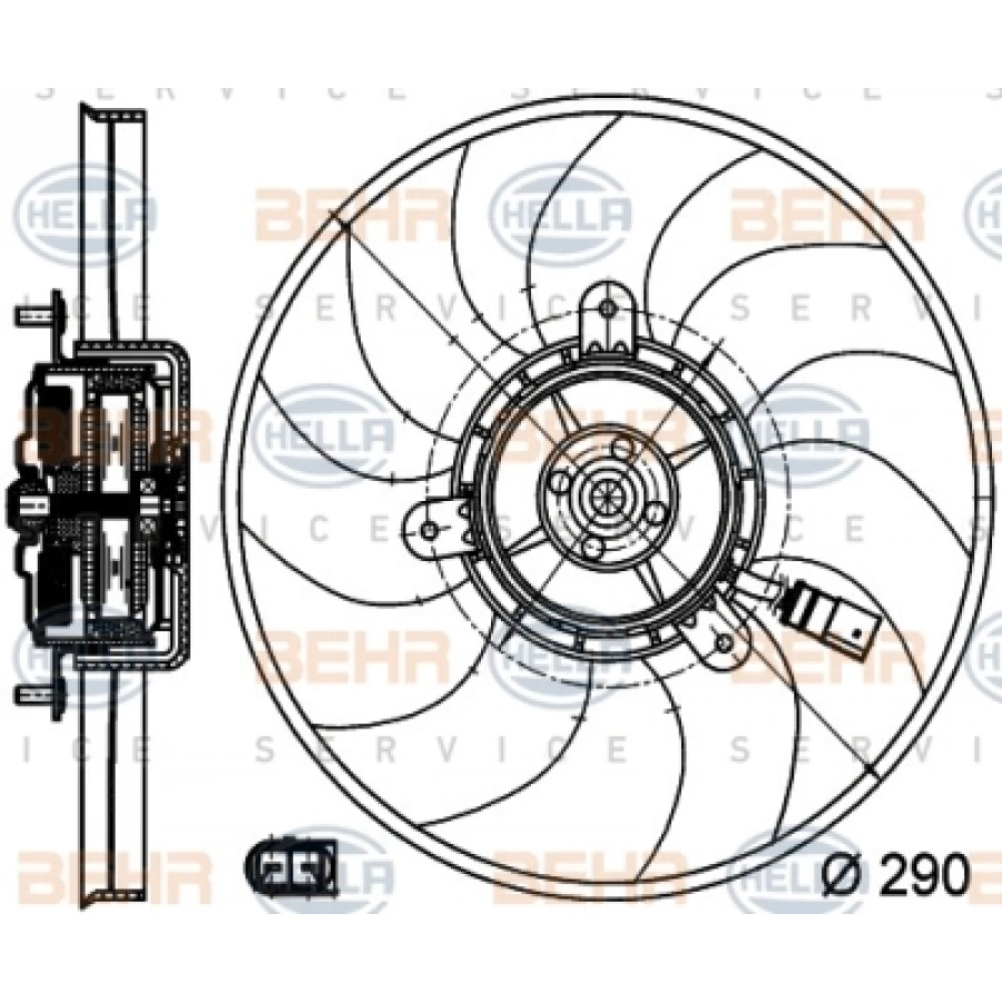 FAN MOTORU SAG (1,4 TSI-1,6 TDI-2,0 TDI) GOLF5-GOLF6-JETTA-PASSAT-CADDY-A3-LEON CAYC-CAYD-CBZA-CBZB 1,2 TSI-1,6 TDI 04-13