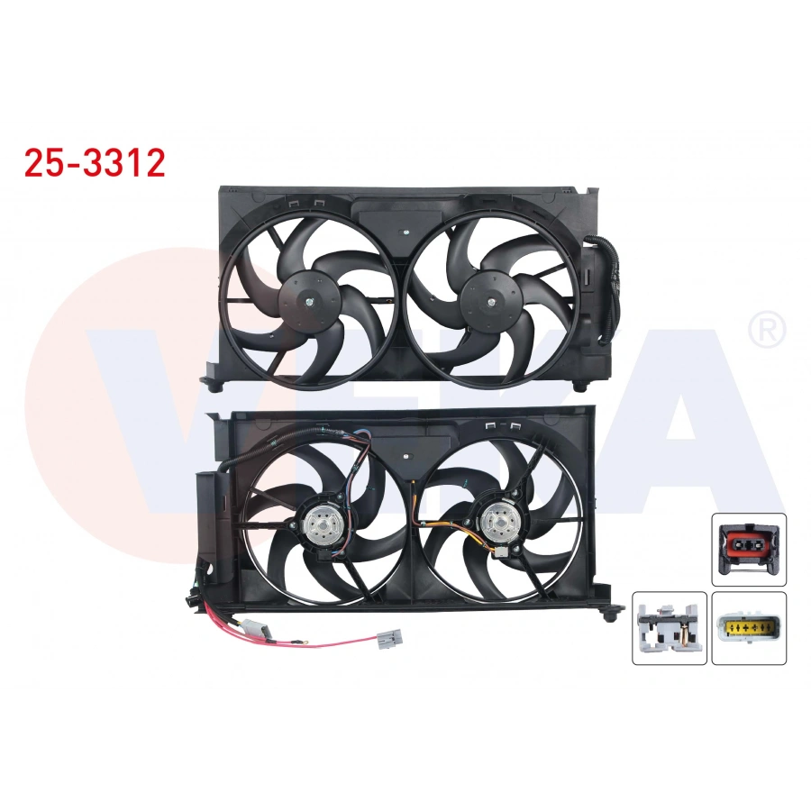 FAN MOTORU (SU+KLIMA) DAVLUMBAZLI CIFTLI TESISATLI PEUGEOT PARTNER (5,5F) 1.9 D 1996-2008