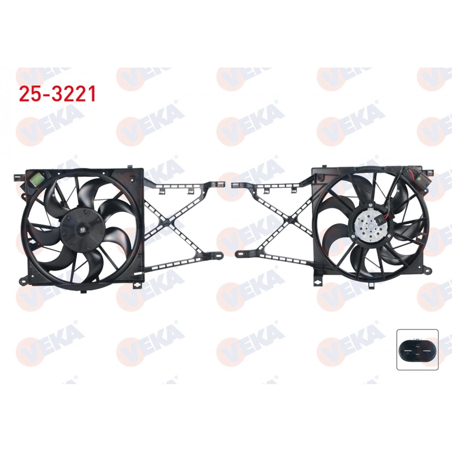 FAN MOTORU (SU+KLIMA) DAVLUMBAZLI REZISTANSLI TEKLI FAN (4 FISLI) 390mm OPEL ASTRA H 1.4i (Z14XEP) 2004-2010