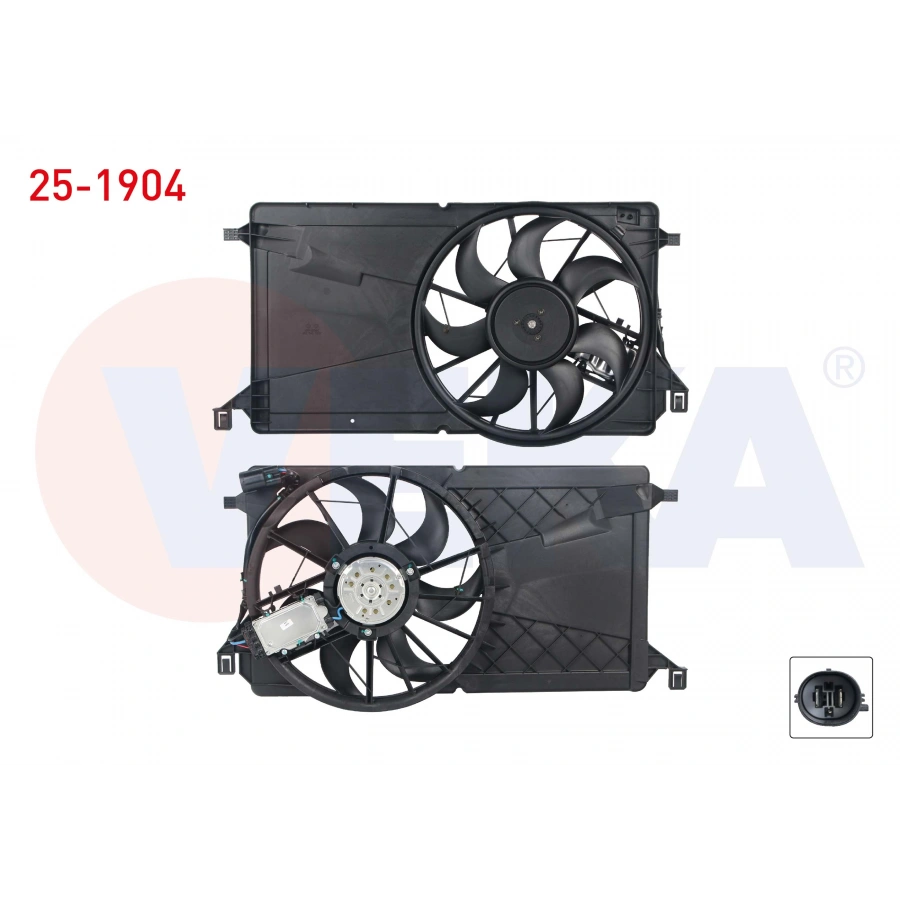 FAN MOTORU (SU+KLIMA) DAVLUMBAZLI TEKLI FAN BEYINLI FORD FOCUS II (DA) 1.6 TDCI (DOCH) 2004-2011