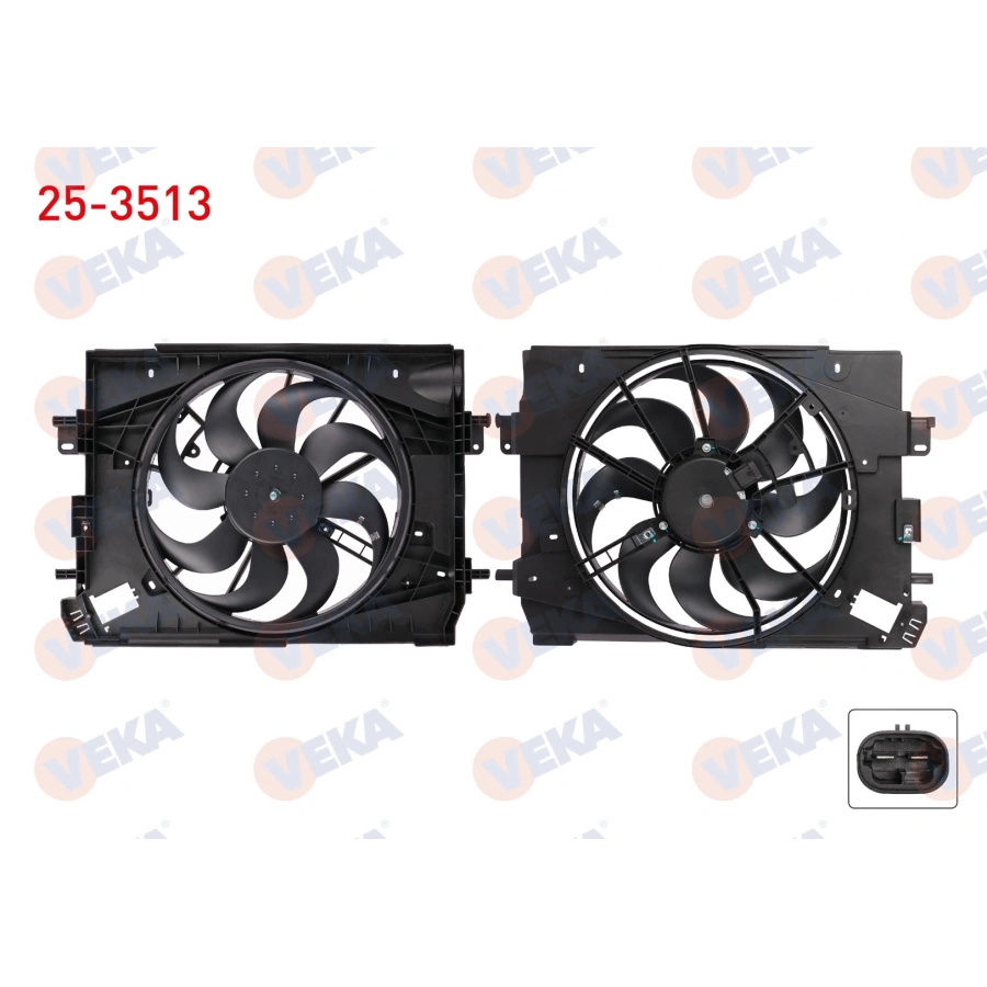 FAN MOTORU (SU+KLIMA) DAVLUMBAZLI TEKLI FAN RENAULT CLIO IV 1.5 DCi 2012- / DACIA DUSTER 2013-2019 / LOGAN, SANDERO 2015-2020