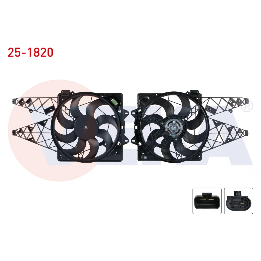 FAN MOTORU (SU+KLIMA) RADYATORU DAVLUMBAZLI TEK FAN FIAT DOBLO (152,263) 1.6 MJT 2010-