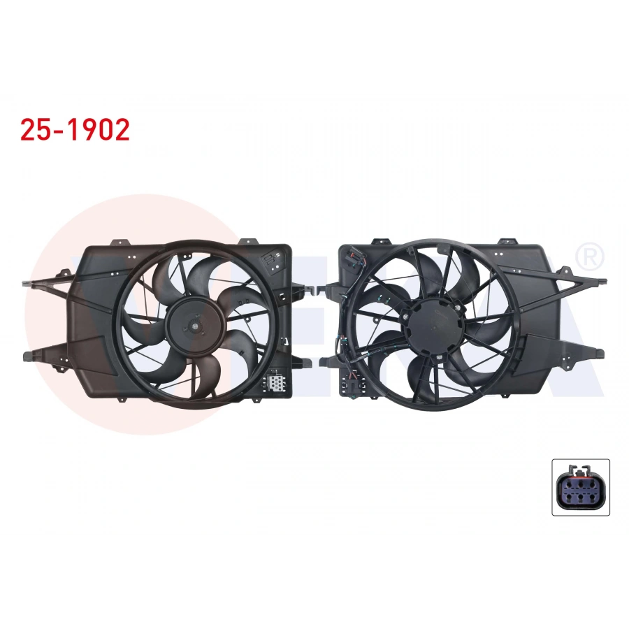 FAN MOTORU SU RADYATORU DAVLUMBAZLI TEKLI FAN FORD FOCUS I (DAW,DBW) 1.8i 16v (BM MOTOR) M-T AC- 2001-2004