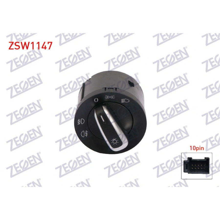 FAR ANAHTARI KROM 10 PIN VOLKSWAGEN CADDY - GOLF - JETTA - PASSAT - SCIROCCO - TIGUAN - TOURAN - T5 - AMAROK 2004-