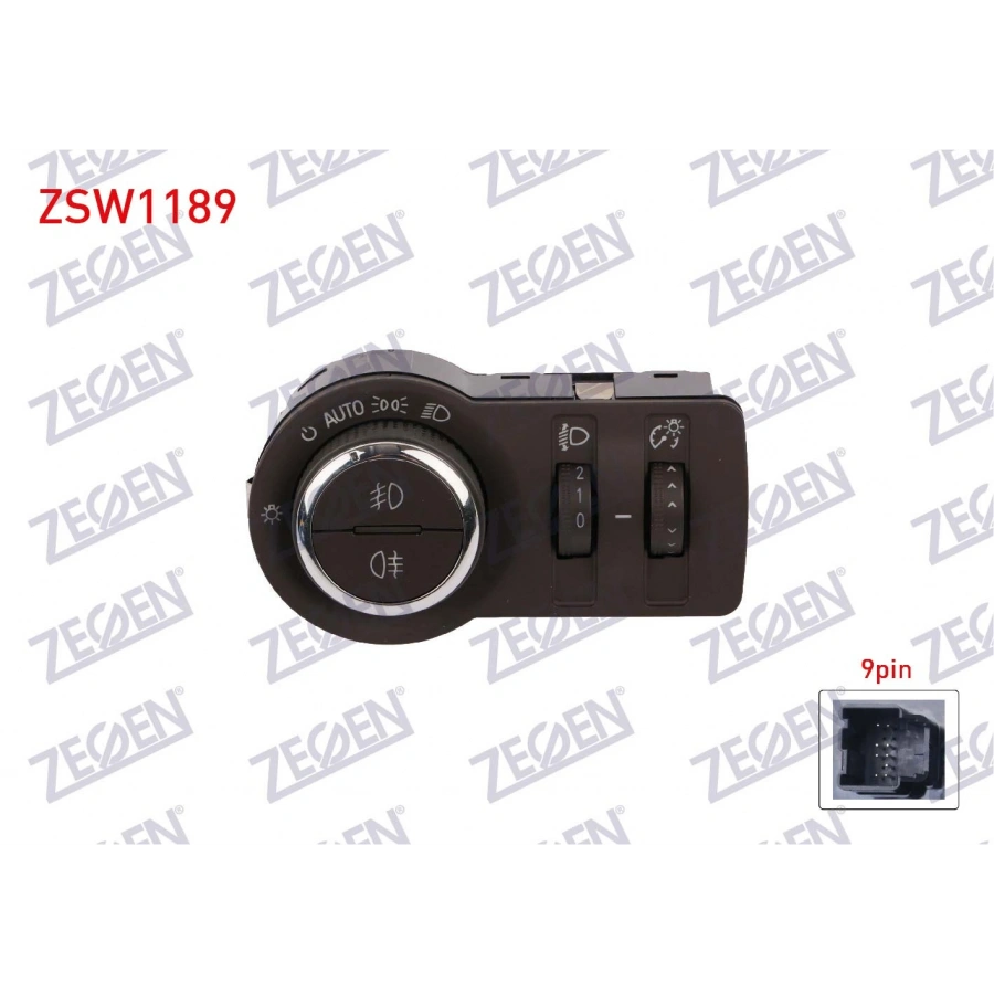 FAR ANAHTARI KROM 9 PIN OTOMATIK ON-ARKA SISLI- YUKSEKLIK AYARLI OPEL ASTRA J - INSIGNIA - CRUZE 2008-